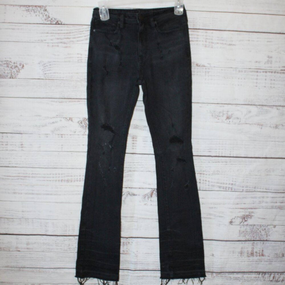 Shein Scrunched/Ruched high-rise Black Jeans Size 30